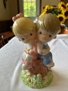 Precious Moments Boy & Girl Bank in Pastel Pink & Blue